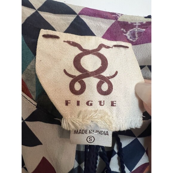 Figue Tunic Dress Size S Aztec 3/4 Sleeve Multi Color 100% Silk $598 - Picture 3 of 5